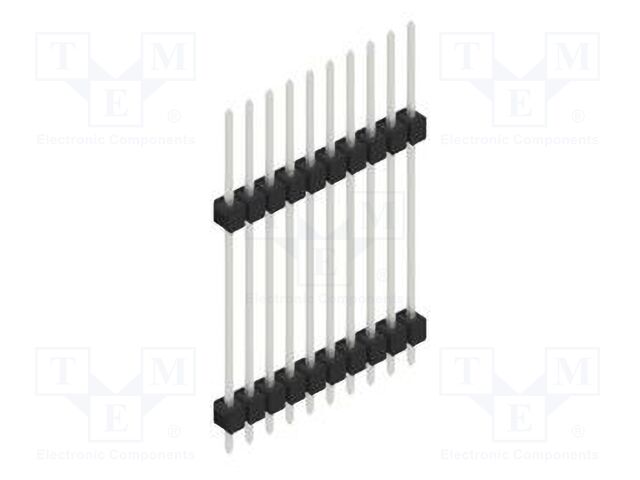 Connector: pin strips; pin header; male; PIN: 10; 2.54mm; THT; 1x10