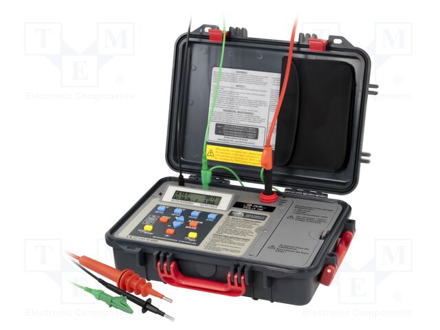 Meter: insulation resistance; LCD; VAC: 30÷600V; VDC: 30÷600V; IP66