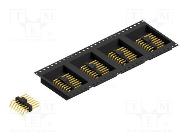 Connector: pin strips; pin header; male; PIN: 14; 2.54mm; SMT; 2x7