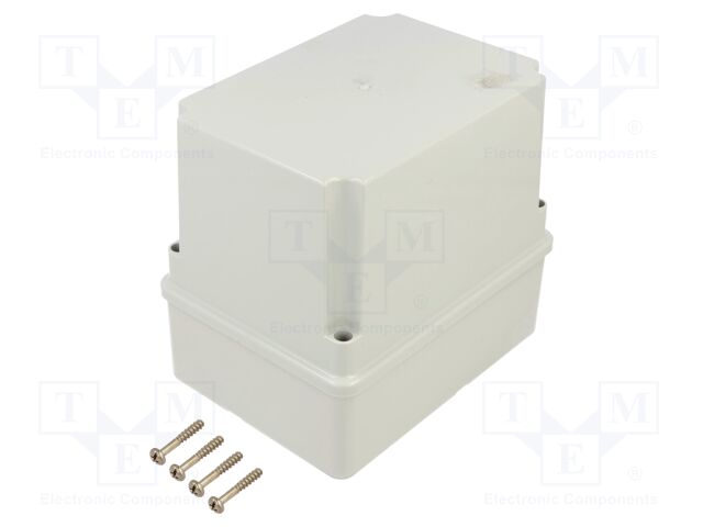 Enclosure: junction box; wall mount; plastic; grey