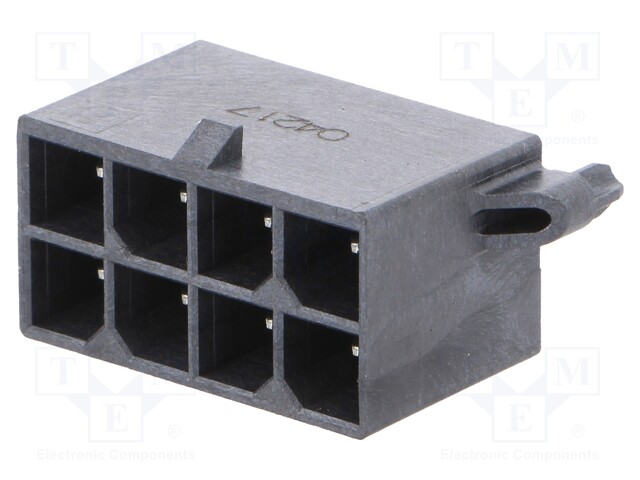 Socket; wire-board; male; Mega-Fit; 5.7mm; PIN: 8; Layout: 2x4; 23A