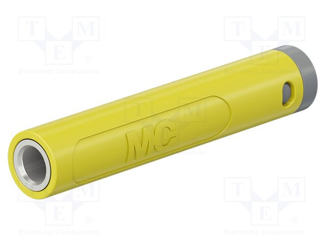 Connector: 4mm banana; socket; 32A; 30VAC; 60VDC; yellow