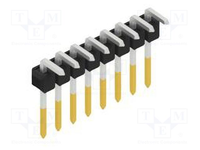 Connector: pin strips; pin header; male; PIN: 8; 2.54mm; THT; 1x8