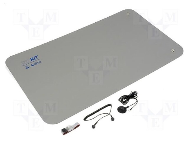 Protective bench kit; ESD; L: 1200mm; W: 600mm; D: 2mm; grey; 1MΩ/km