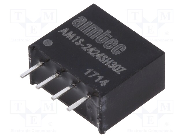 Converter: DC/DC; 1W; Uin: 21.6÷26.4V; 24VDC; Iout: 50mA; SIP4; 1.8g