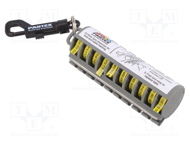 Aplicator; Marking: 0; 1; 2; 3; 4; 5; 6; 7; 8; 9; yellow; W: 5mm