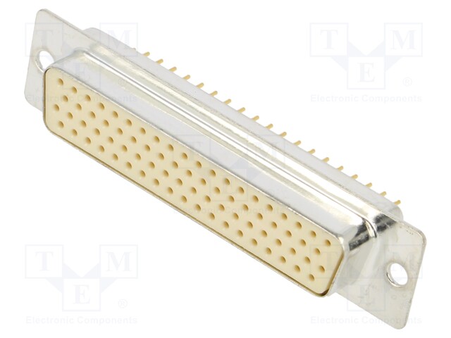 D-Sub HD; PIN: 78; socket; female; on PCBs; straight; THT