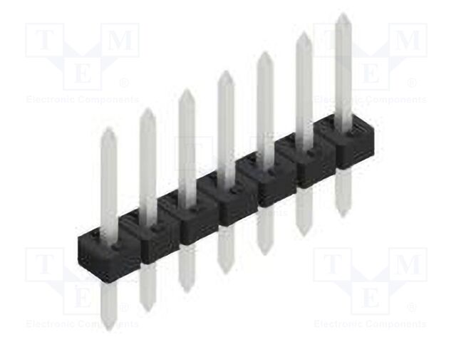 Connector: pin strips; pin header; male; PIN: 7; 2mm; THT; 1x7; 100V