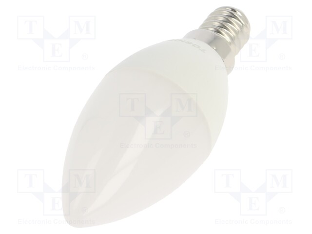 LED lamp; warm white; E14; 230VAC; 470lm; 4.7W; 180°; 3000K