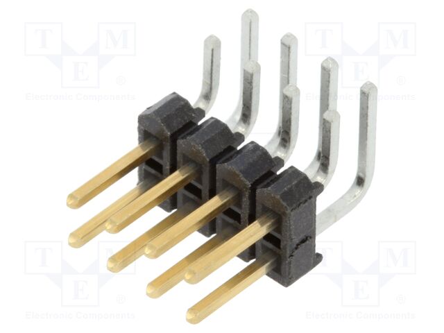 Connector: pin strips; pin header; male; PIN: 8; angled 90°; 2.54mm
