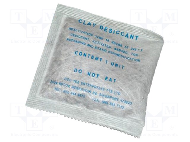 Desiccant; ESD; 70x60mm; 1200pcs; EN 61340-5-1,MIL-D-3464 E; 10g