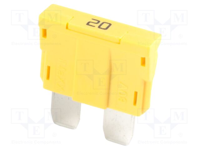 Fuse: fuse; 20A; 80VDC; automotive; 19mm; 19x5.1x20mm