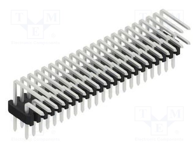 Connector: pin strips; pin header; male; PIN: 44; 1.27mm; THT; 2x22
