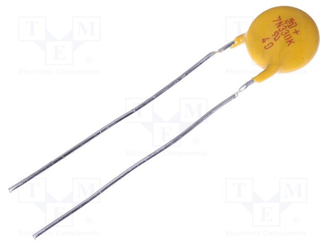 Varistor: metal-oxide; THT; 20VAC; 26VDC; 33V; ±10%; 250A; 1.7J; 20mW