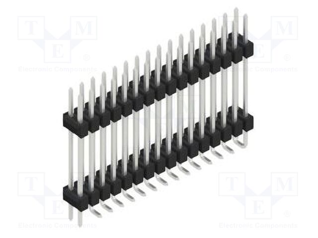 Connector: pin strips; pin header; male; PIN: 32; 2.54mm; SMT; 2x16