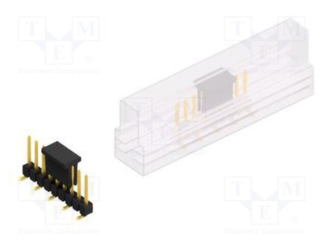 Connector: pin strips; pin header; male; PIN: 9; 2.54mm; SMT; 1x9