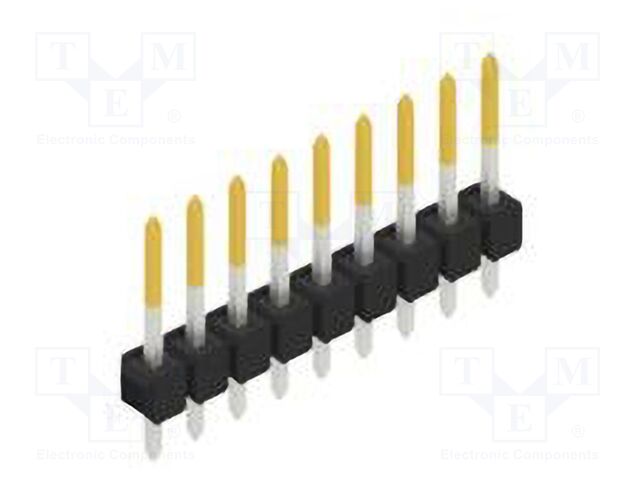 Connector: pin strips; pin header; male; PIN: 9; 2.54mm; THT; 1x9