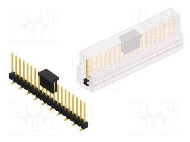 Connector: pin strips; pin header; male; PIN: 20; 2.54mm; SMT; 1x20