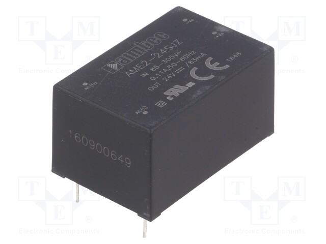 Converter: AC/DC; 2W; Uout:24VDC; Iout:0.083A; 78%; Mounting: PCB