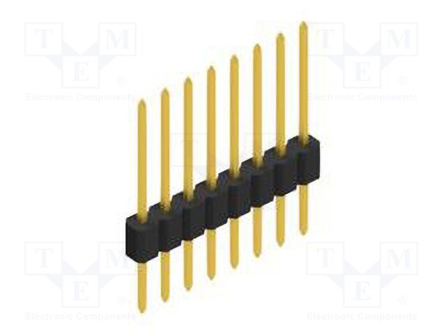 Connector: pin strips; pin header; male; PIN: 8; 1.27mm; THT; 1x8