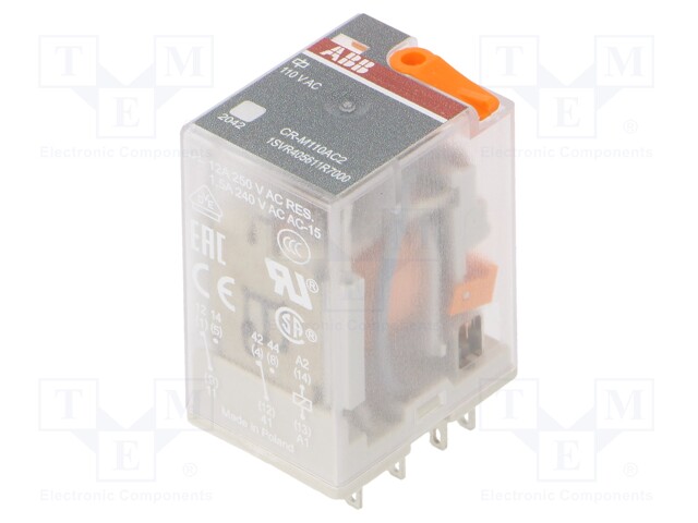 Relay: electromagnetic; DPDT; Ucoil: 110VAC; 12A; max.250VDC