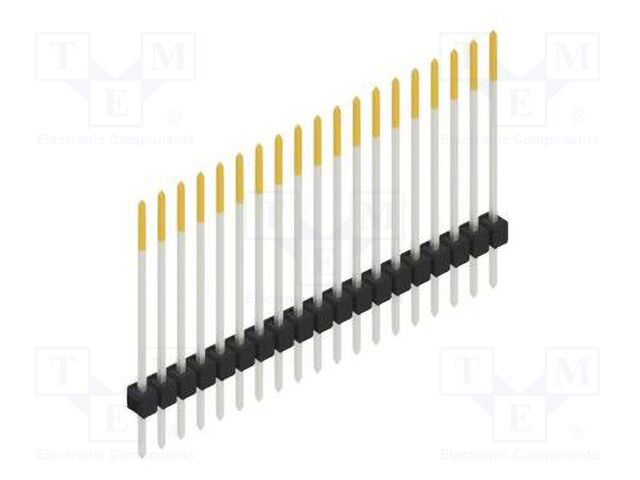 Connector: pin strips; pin header; male; PIN: 19; 2.54mm; THT; 1x19
