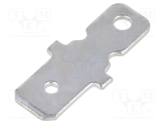 Terminal: flat; 6.3mm; 0.8mm; male; steel; tinned; angled 90°