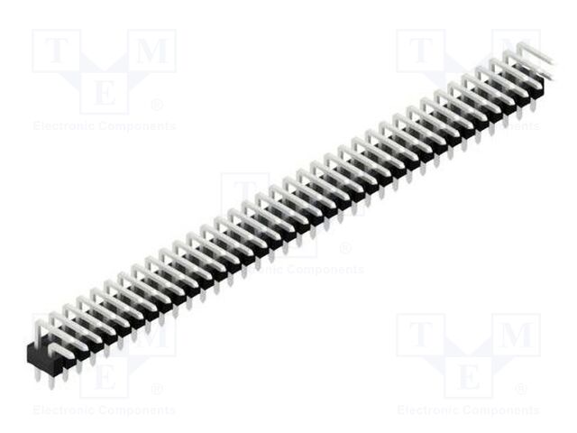 Connector: pin strips; pin header; male; PIN: 72; 2.54mm; THT; 2x36