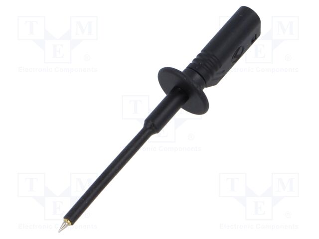 Measuring tip; 10A; 1kV; black; Tip diameter: 1.4mm; PRUEF 1600 Au