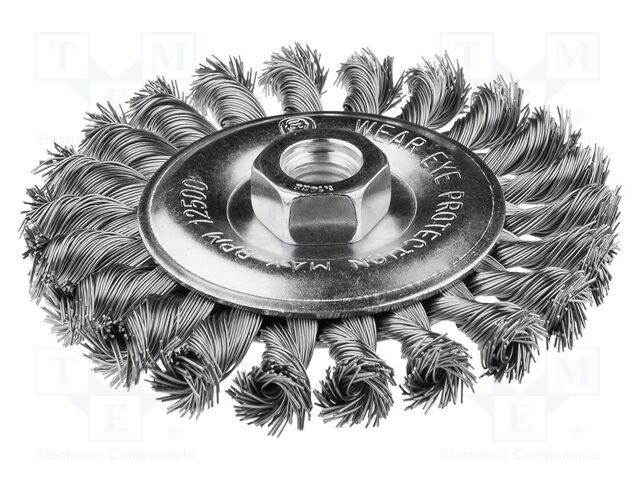 Tool accessories: wheel brush; steel; 115mm; Thread: M14