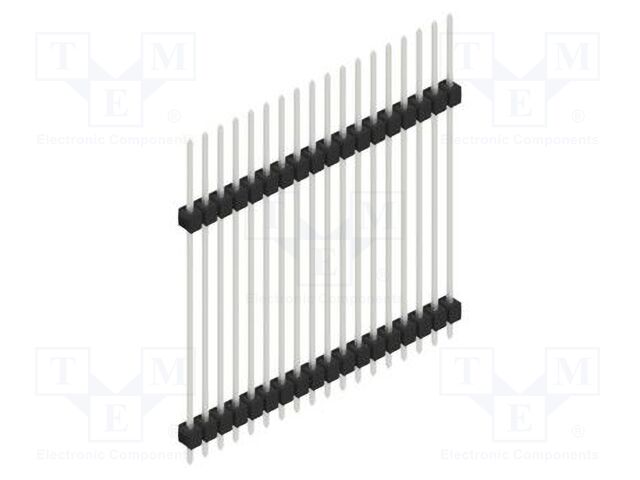 Connector: pin strips; pin header; male; PIN: 18; 2.54mm; THT; 1x18