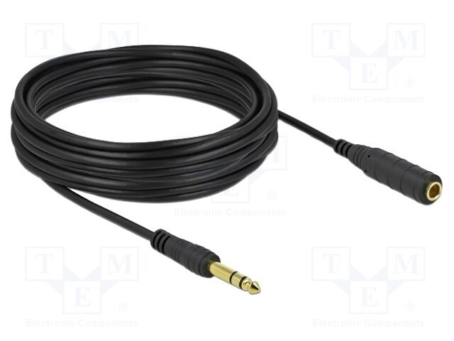 Cable; Jack 6.35mm 3pin socket,Jack 6,35mm 3pin plug; 10m