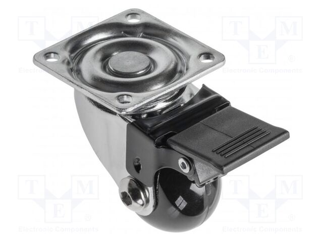 Furniture wheel; Ø: 35mm; with locking