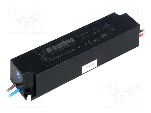 Power supply: switched-mode; LED; 10.8W; 24÷36VDC; 0.3A; 90÷264VAC