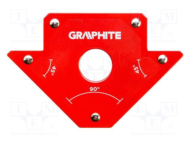 Weld try square; 102x155x17mm; with magnet; 22.7kg; arrow