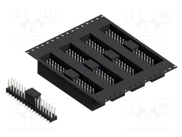 Connector: pin strips; pin header; male; PIN: 34; 2.54mm; SMT; 2x17