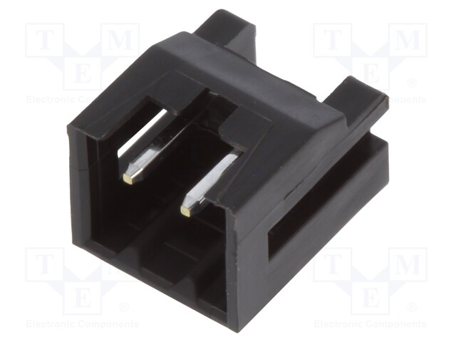 Socket; wire-wire/PCB; male; DF3; 2mm; PIN: 2; THT; on PCBs; tinned