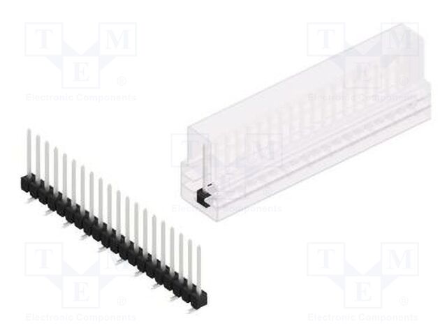 Connector: pin strips; pin header; male; PIN: 20; 2.54mm; SMT; 1x20
