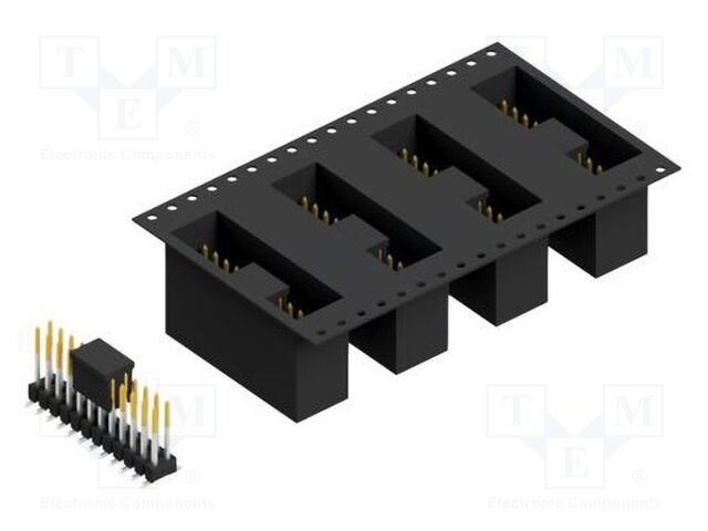 Connector: pin strips; pin header; male; PIN: 24; 2.54mm; SMT; 2x12
