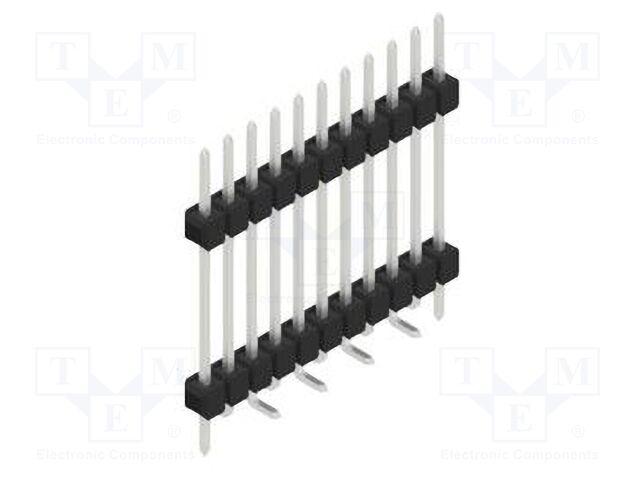 Connector: pin strips; pin header; male; PIN: 11; 2.54mm; SMT; 1x11