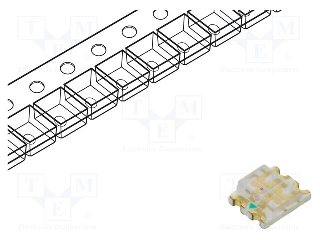 LED; SMD; 1210; red/green; 3.2x2.7x1.1mm; 130°; 2.2÷2.6/3.2÷3.6V