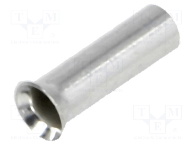 Bootlace ferrule; non-insulated; copper; 1.5mm2; 7mm; tinned