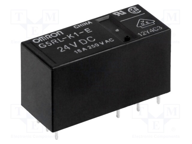 Relay: electromagnetic; SPDT; Ucoil: 24VDC; 16A/250VAC; 16A/24VDC