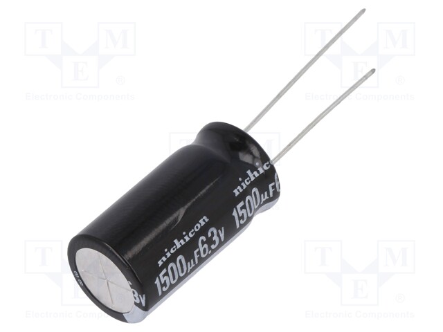 Capacitor: electrolytic; THT; 1500uF; 6.3VDC; Ø12.5x25mm; ±20%