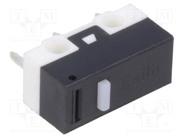 Microswitch SNAP ACTION; without lever; SPDT; Rcont max: 30mΩ