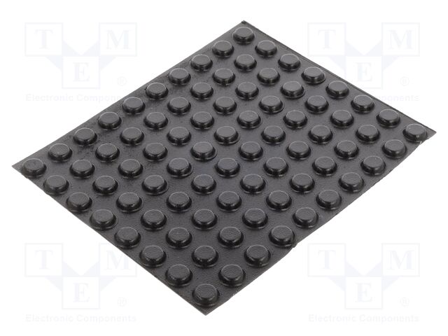 Self-adhesive foot; Ø: 12.7mm; H: 3.6mm; black; polyurethane