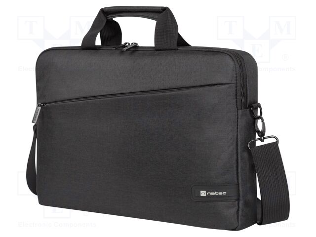 Laptop bag; black; poliester 300D; Usable dim: 380x40x260mm