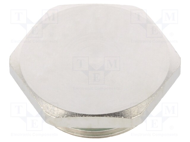 Stopper; M25; IP68; Mat: brass; Body plating: nickel