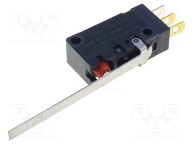 Microswitch SNAP ACTION; with lever; SPDT; 0.1A/125VAC; ON-(ON)
