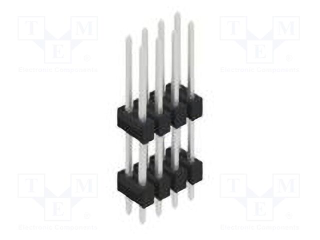 Connector: pin strips; pin header; male; PIN: 8; 2.54mm; THT; 2x4